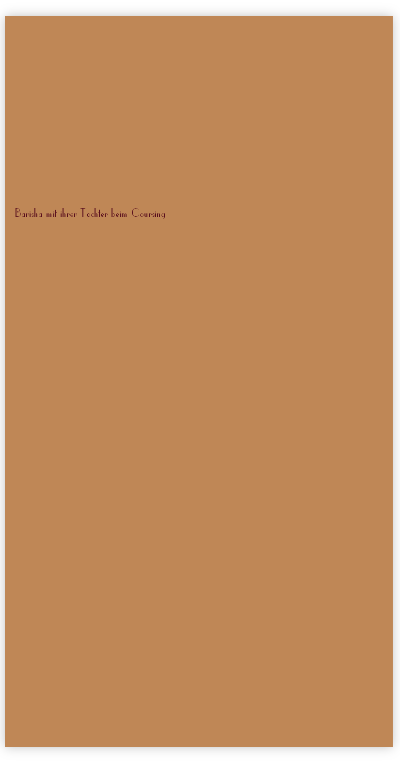 Barisha mit ihrer Tochter beim Coursing