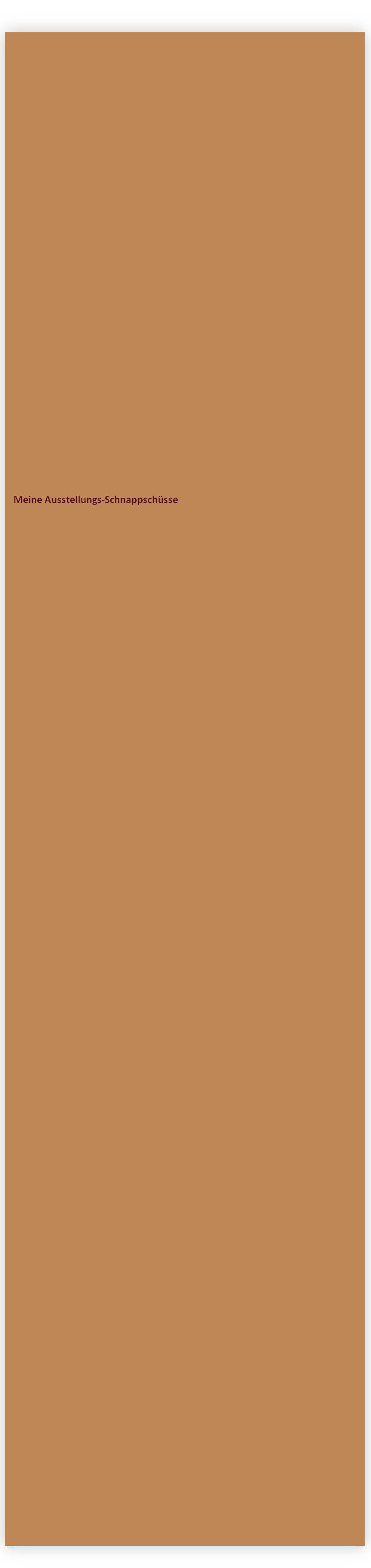 Meine Ausstellungs-Schnappschüsse